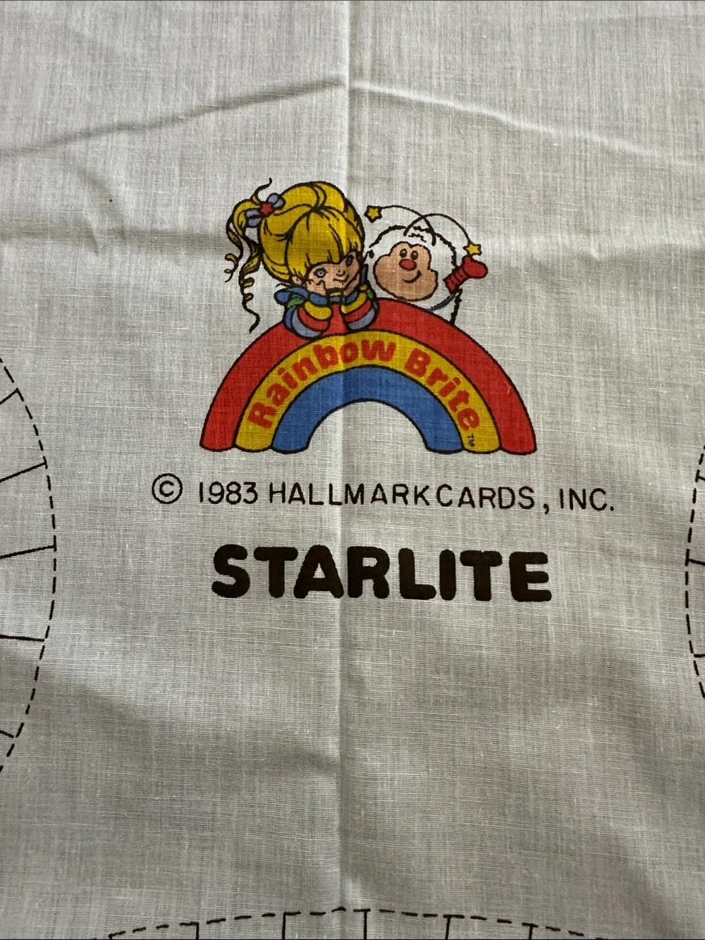 Rainbow Brite Starlite Horse Pillow Sewing Pattern Panel 1983 Cartoon Vintage